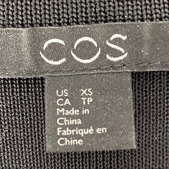 COS Black Long Sleeve Wool Blend Top - Picture 8 of 10